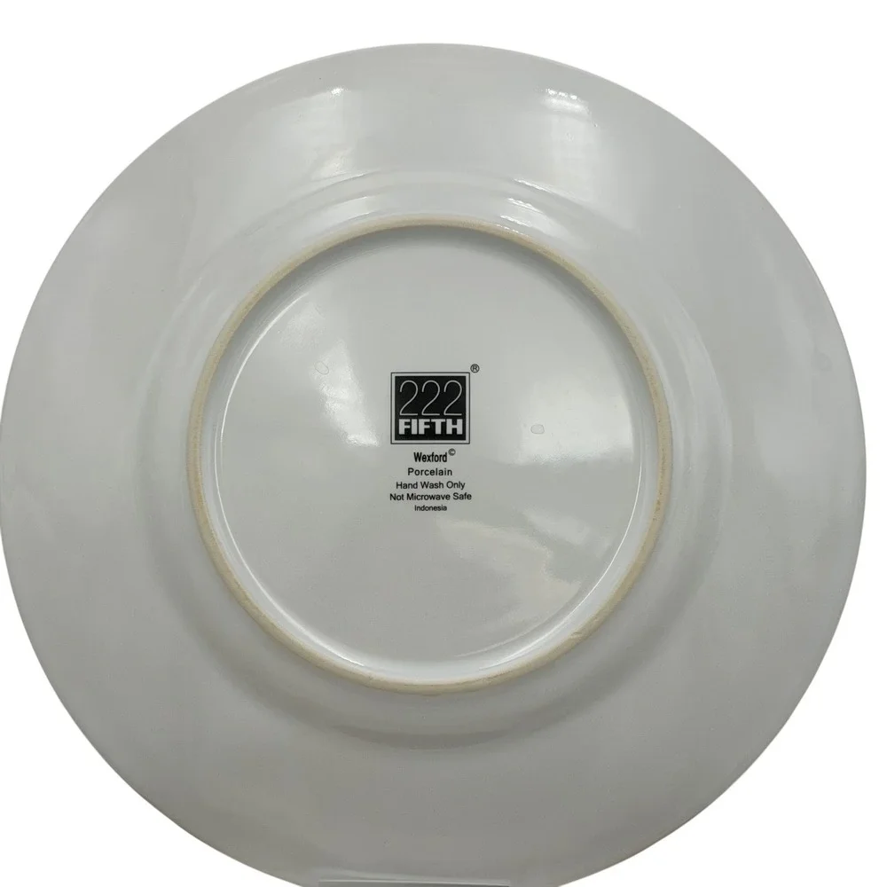 222 Fifth Wexford Christmas Holiday Red Plaid Porcelain Dinner Plates Set of‎ 3